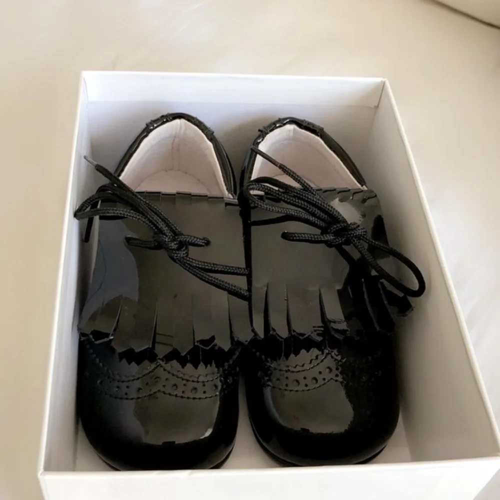 Children's Classics Black Patent Leather Brogues